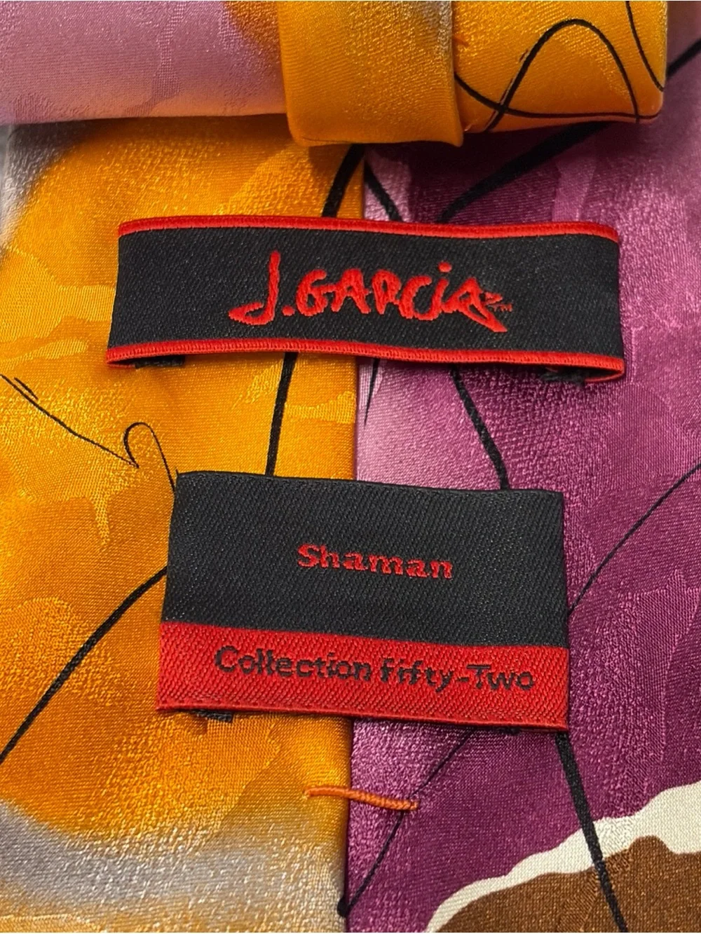 J. Garcia Silk Tie Lot Shaman How Fine Lady With Argyle Socks Jerry Garcia
